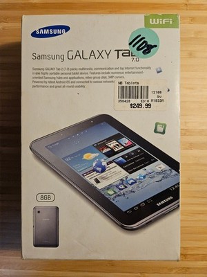Samsung Galaxy Tab 2 7.0 Tablet 8GB Wi-Fi Black Dual Core 7'' 1024x600 NIOB
