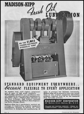 #ad #ad 1941 Madison Kipp Hydraulic Pump By Charles F. Elmes Chicago IL Vintage Print Ad $10.98