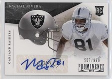 2013 Panini Prominence Rookie Helmet Signatures 507/999 Mychal Rivera Auto 10k8