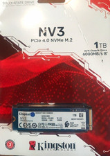 Kingston NV3 1TB M.2 Internal SSD PCIe 4.0 NVMe 6000MB/s SNV3S/1000G