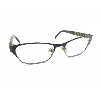 Fendi F1046 001 Black Brown Gold Eyeglasses Frames 52-16 135 Italy Fashion Women