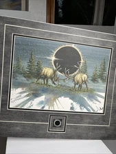 Dave Bartholet Signed Artist Print #35/200 Matted 20 x 16 “High Country Eclipse”