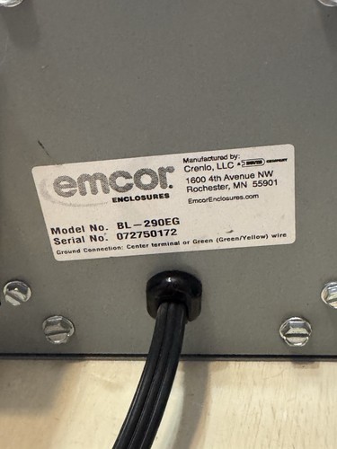 Crenlo Inc Emcor Products BL-290EG Bottom Rack Mount Equipment Cooling Fan - Picture 6 of 15