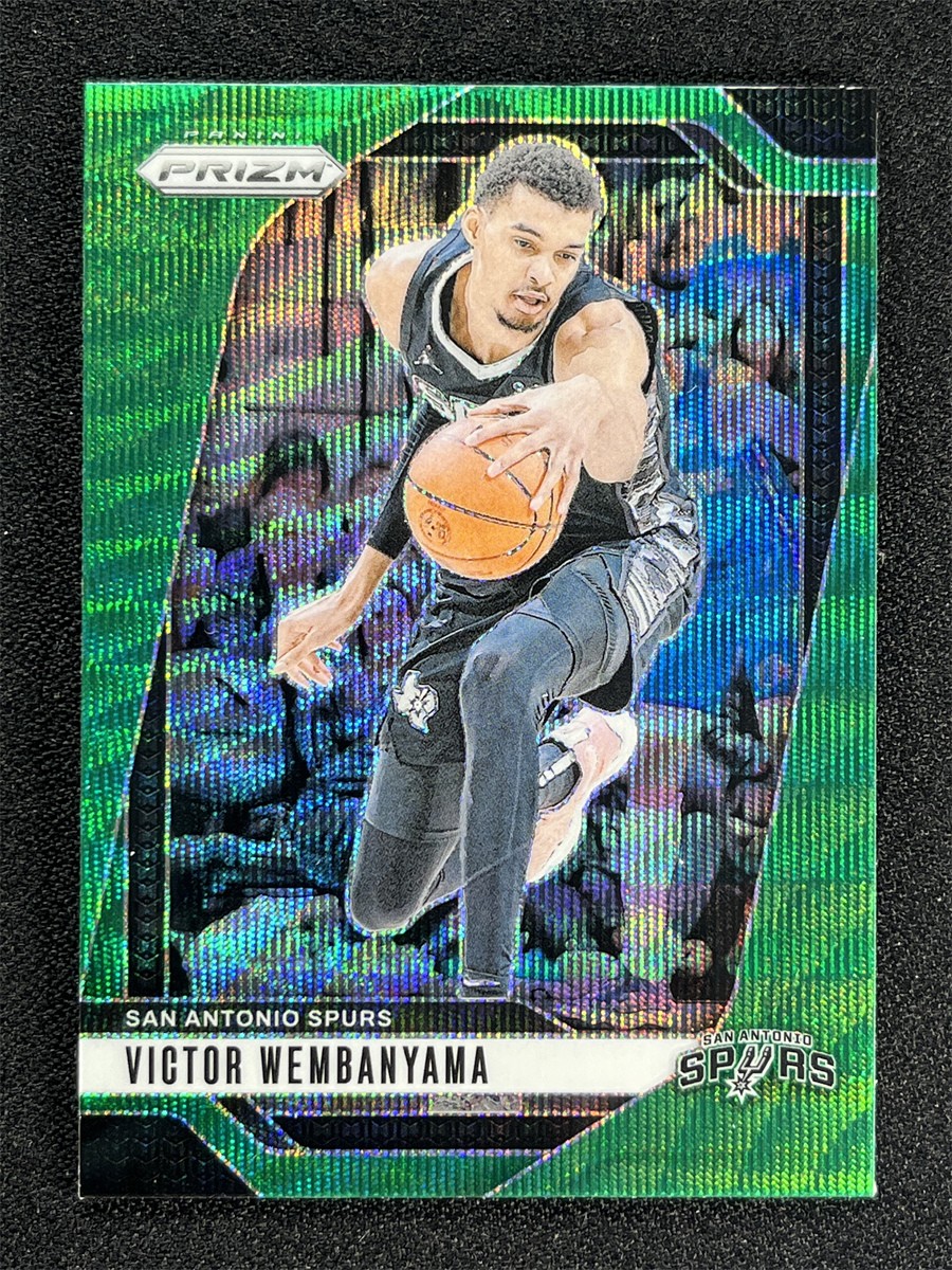 2024-25 Panini Prizm Basketball Victor Wembanyama #172 Green Wave Prizm Spurs