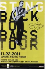 Sting 2011 tour signed limited edition autographed w/JSA Concert GIG Poster