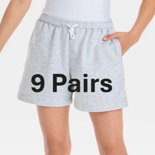 9x Drawstring Waist Fleece Pull-On Shorts - art class Heather Gray Girl's XLarge