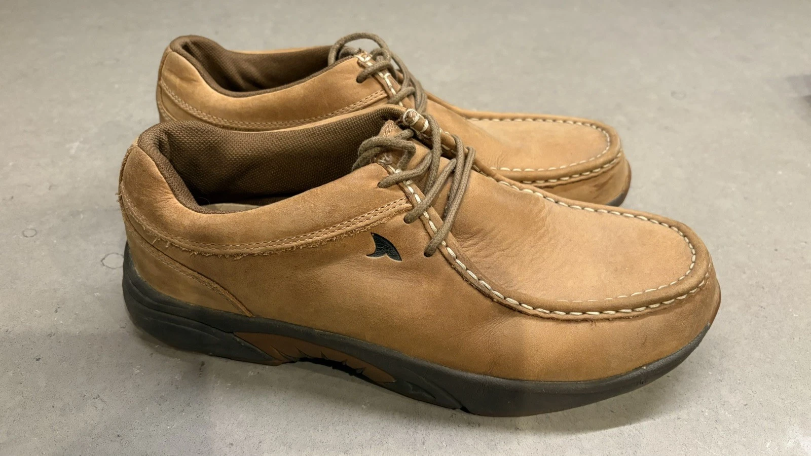 Rugged Shark RARE Men’s Bass Hayden Chukka Fishing Boat Shoes, Brown 10.5