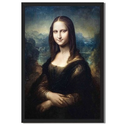 Mona Lisa Portrait Framed Canvas Print Renaissance Wall Art Home Decor