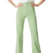 Alice  Olivia Jeans Wide Leg Fray Hem Straight Fit 70's Vibes Women's 28 Denim