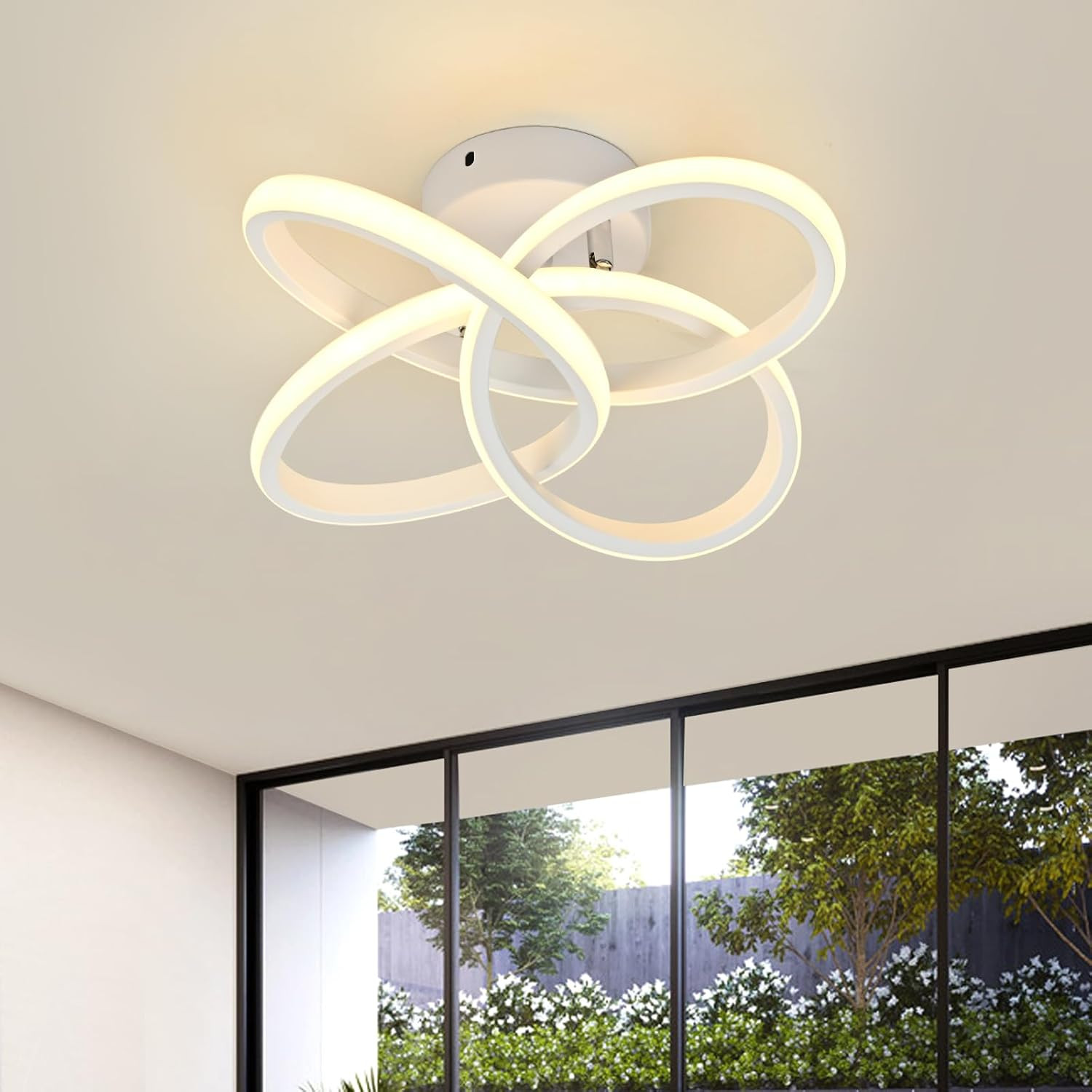 Plafoniera LED a Fiore 36W 3900Lm - Lampada Soffitto Casa Moderna