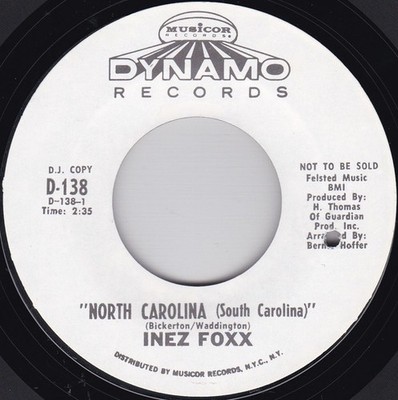 Inez Foxx - North Carolina (South Carolina), 7'', (Vinyl)