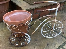 Rusting Metal Bicycle Garden Ornament Sculpture Decoration, Plant Pot Holder