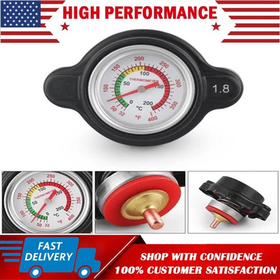 #ad 1.8 Bar 25.6psi Pressure Radiator Cap Temperature Gauge For Honda Kawasaki ATV $14.99