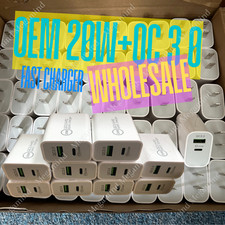 20W Dual Port USB C Charger Plug Fast Charging Block USB A Brick For iPhone Lot