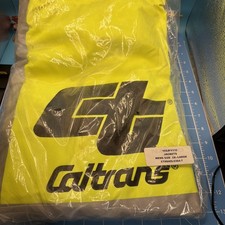 Caltrans Hi Vis Classic Waterproof Rain Jacket in Reflective Contrast NEW 2XL
