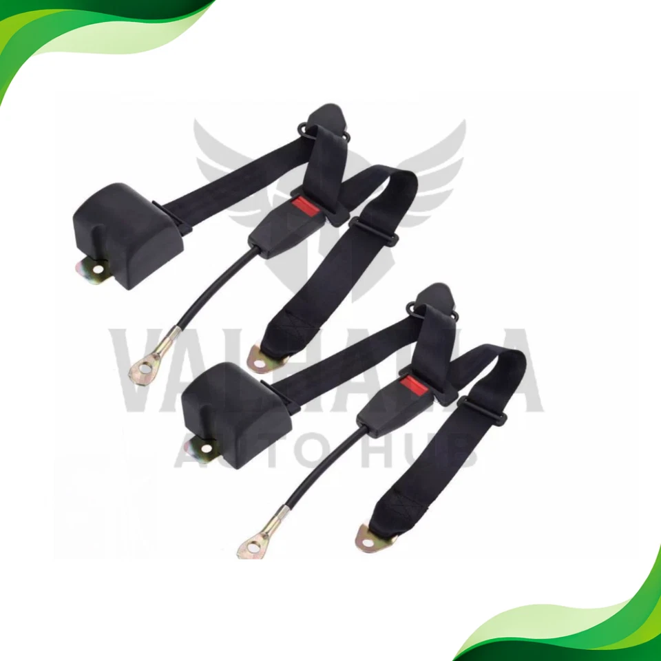 Ajuste para todos os cintos de segurança dianteiros de carro Jeep Gladiator 2 peças 3 pontos preto de segurança - Imagem 2 de 4