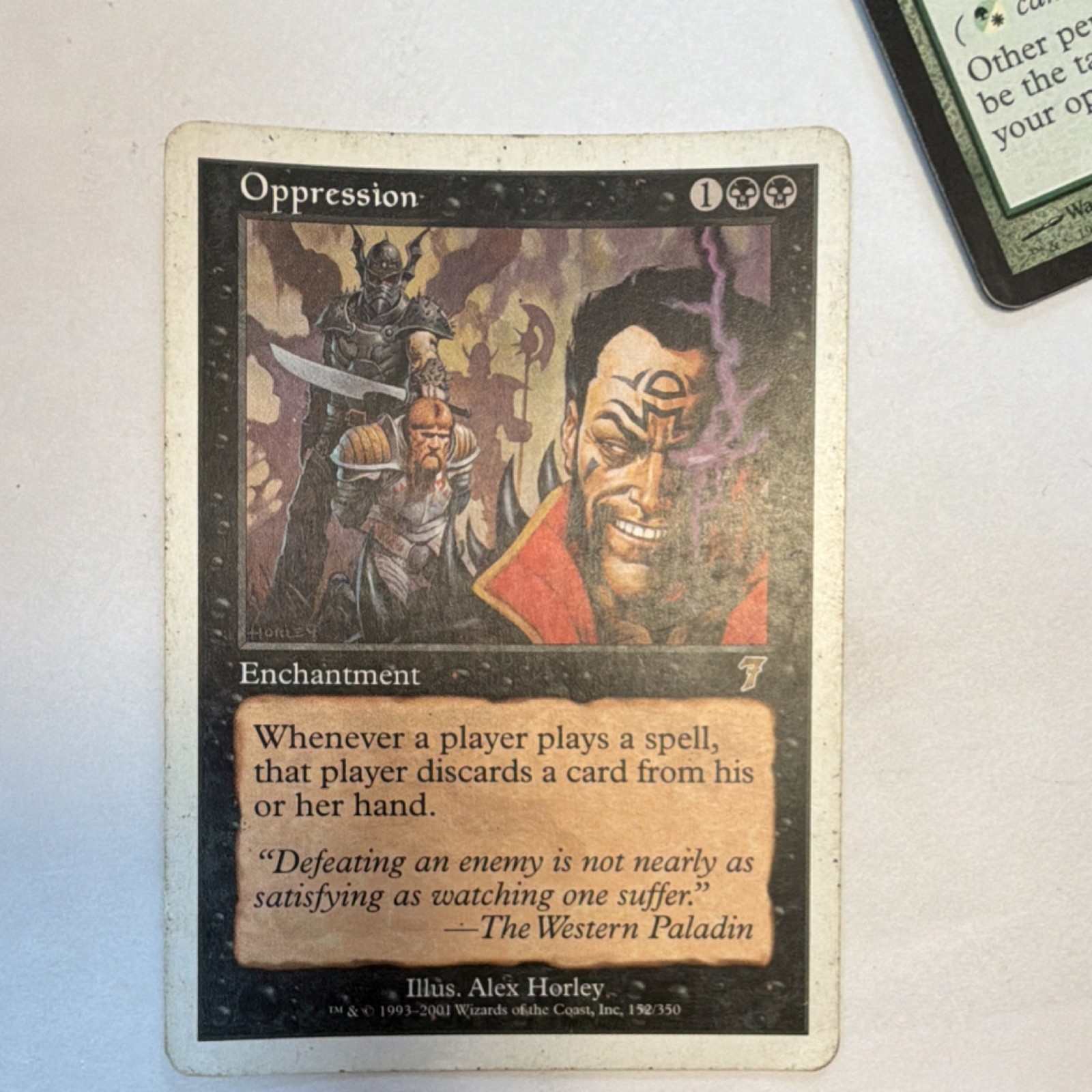 Magic: The Gathering Oppression Enchantment Rare 7th Edition Regular 2001