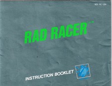 Nintendo NES Instruction Manual Rad Racer