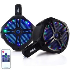 Pyle Waterproof Marine Wakeboard Tower Speakers - 6.5  Dual Subwoofer Spea