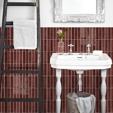 3D Vinyl Backsplash Tiles Peel Stick Wall Tile Stickers Kitchen Bathroom