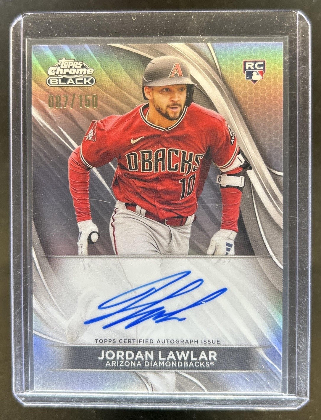 2024 Topps Chrome Black Jordan Lawlar Auto RC Refractor #/150 Diamondbacks