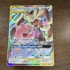 Pokemon Mega Lopunny & Jigglypuff GX 165/236 SM Cosmic Eclipse TAG TEAM Holo GX… on eBay