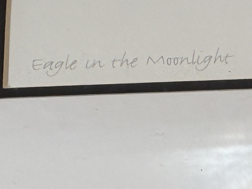 Keith Tait Native Northwest Coast Print Eagle in the Moonlight Signed 6x8 - Picture 4 of 4