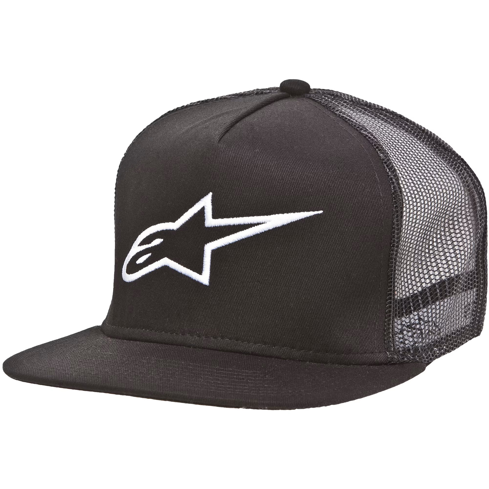 Alpinestars Corp Trucker Snap Back Motorcycle Trucker Cap Hat - Black