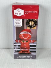 Holiday Time 3 ft Gingerbread Boy Christmas Airblown Yard Inflatable NEW