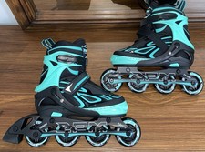 NEW Adjustable Kids Inline Skates US 3-6 Size M 2PM Sports Teal, Manual  Tool
