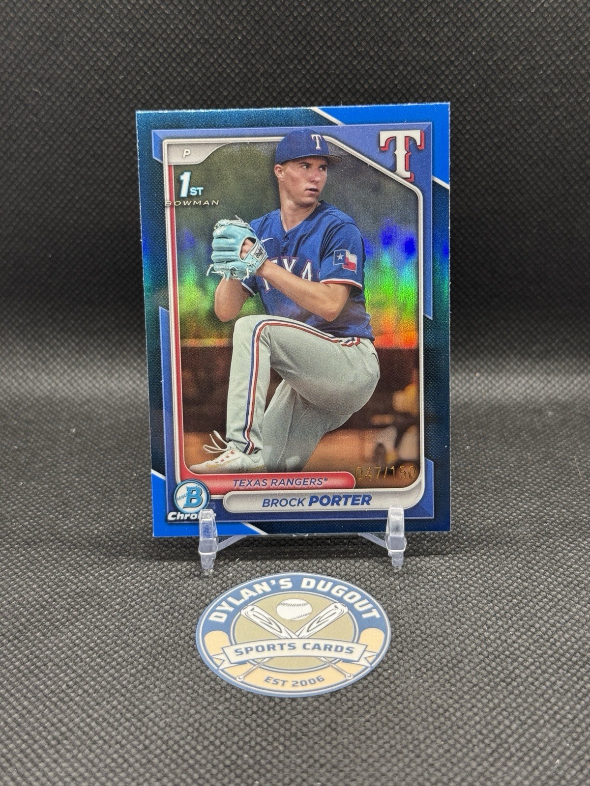 2024 Bowman - Chrome Prospects Brock Porter #BCP-36 Blue Refractor /150 (RC)