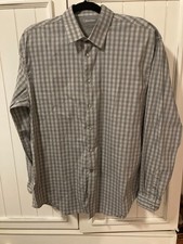 Calvin Klein Extreme Slim Fit Shirt Cotton Blend Gray on Gray Check 17 34/35