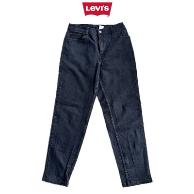LEVI S 550 Vintage Jeans Womens 12 Relaxed Tapered High Rise Black Denim Wash