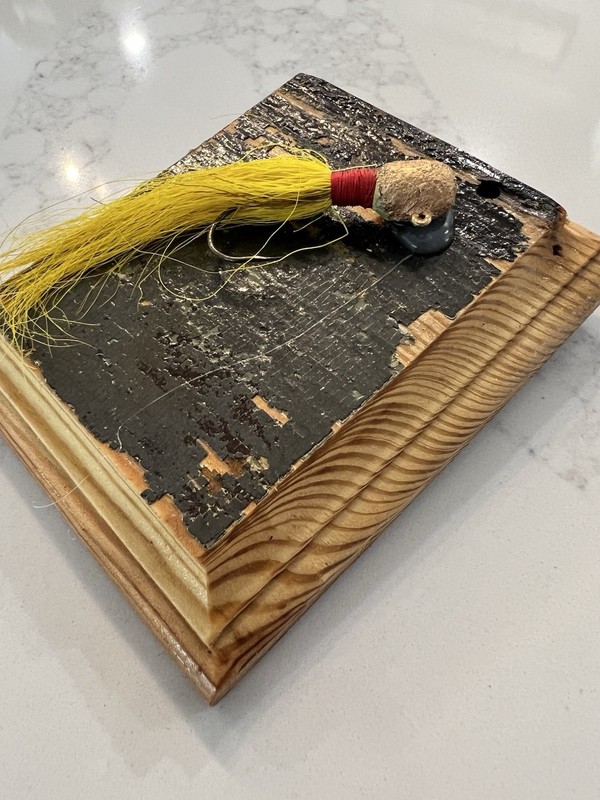 Relic & Remedy Rustic Wood Wall Plaque with Vintage Fishing Lure, Rectangle