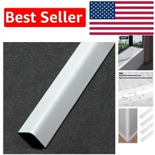 Versatile Self-Adhesive Wall Corner Guards - 4 PCS, 3ft White Wood Grain Finish