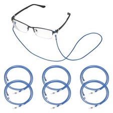 6 Pcs Eyeglasses Chains for Women, Eyeglasses Chain with Lanyard, Blue