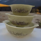 New ListingPyrex Forest Fancies Set of THREE Mixing Bowls #401 # 402 #403