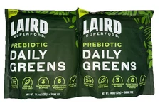 Lot Of 2 - LAIRD Prebiotic Superfood Daily Greens 30 Servings 14.8oz Exp 5/2027