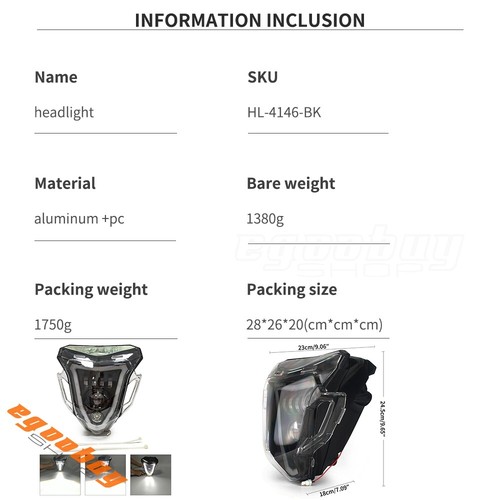 Motorcycle LED Headlight Headlamp Hi/Lo Beam Angel Eye For 2015-2019 BMW F800R - Foto 8 di 8