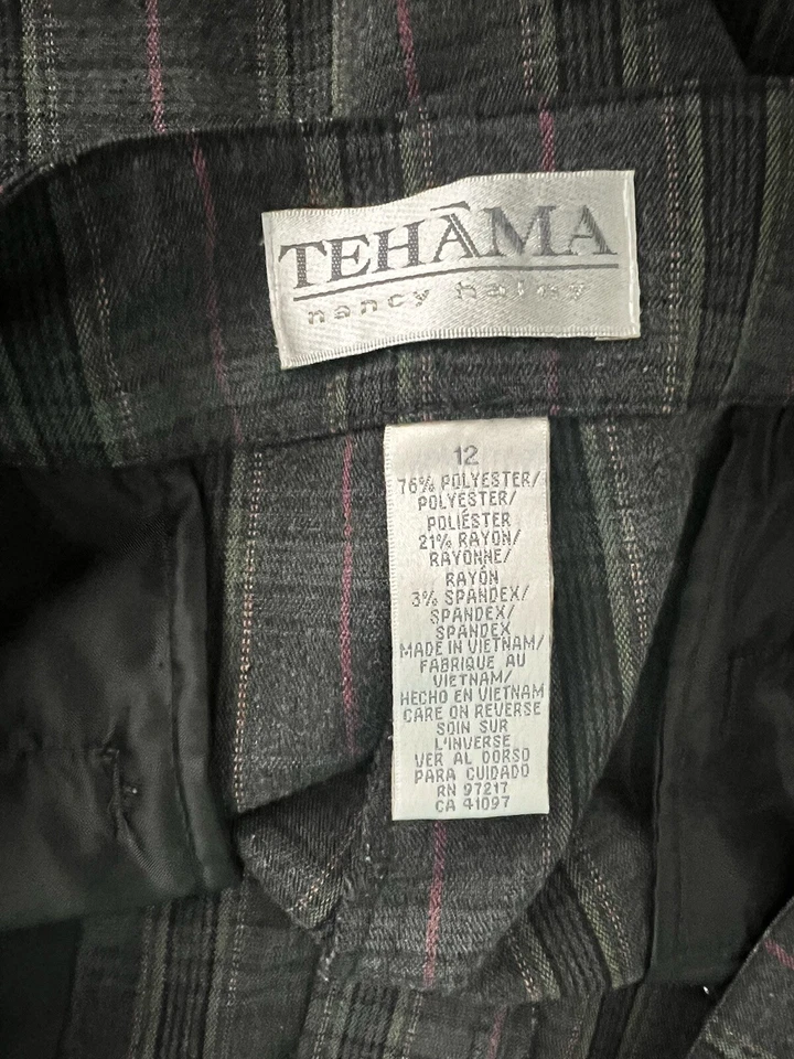 Bermudas largas a cuadros gris oscuro Teháma Nancy Haley para mujer talla: 12 Foto 4 de 4