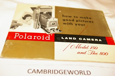 Polaroid MODEL 150 and 800 Land Camera Instruction Book Manual User Guide  NEW