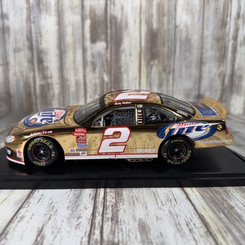 RARO coche Wallace oxidado 1:24 #2 Miller Lite 2003 oro intrépido 24 quilates (1 de 1000) - Imagen 4 de 21