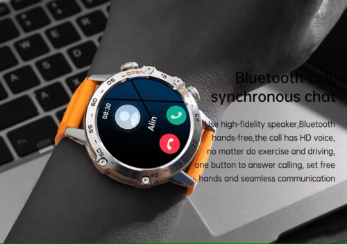 Orange Military Smartwatch Fitness Tracker IP68 Waterproof Heart Rate Blood pres - Picture 2 of 13