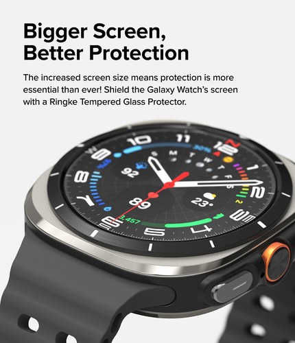 Ringke Galaxy Watch Ultra 47mm Verre Trempé Protecteur d'écran [Pack de 4] - Photo 3 sur 14