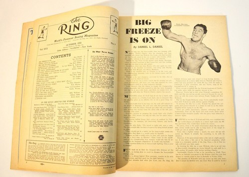 October 1951 THE RING Magazine Sugar Ray Robinson Marciano - Picture 6 of 7