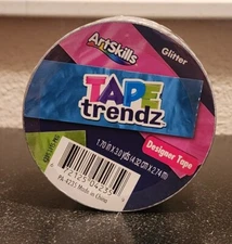 ArtSkills Tape Trends Designer Tape Printed Purple Silver Zebra 1.70in 5.90yds