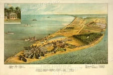 1864 View of Civil War Prison - Point Lookout Maryland 16x24
