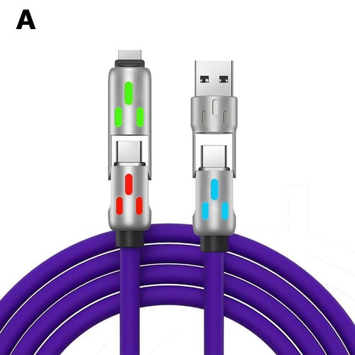 4 in 1 Data Cable 240W Ultra Fast Charging Cell Phone Charging Cable Car Nice - Bild 9 von 12