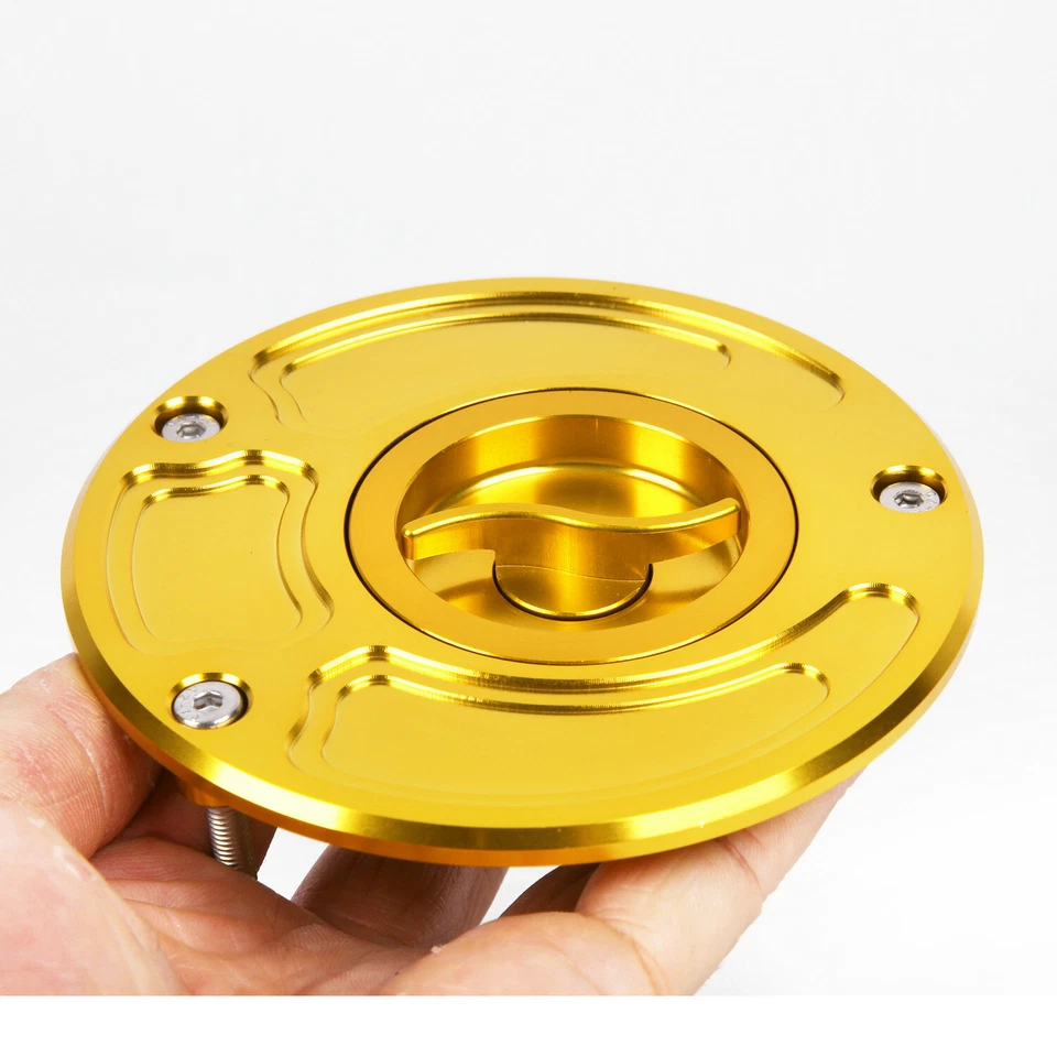Tapa de tanque de gasolina sin llave CNC para Kawasaki Ninja ZX10R ZX6R Z1000 Z750 ZRX1200 Foto 3 de 4