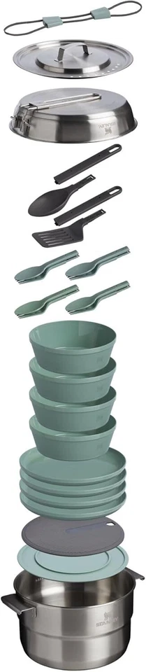 Stanley Wildfare Core Juego Completo de Cocina de Campamento de 26 Piezas, Olla de 4 cuartos con Tapa Foto 3 de 4